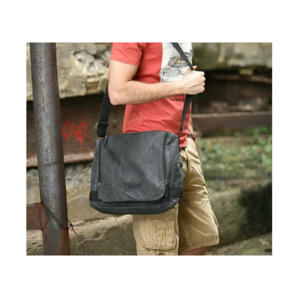 *Clearance* Canvas Leisure Messenger Bag C32KK - Picture 6 of 7